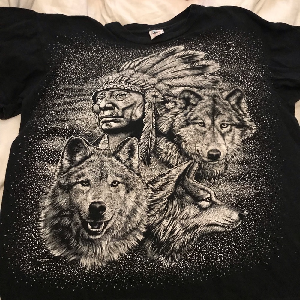 Vintage Wolf/Native American Indian tee